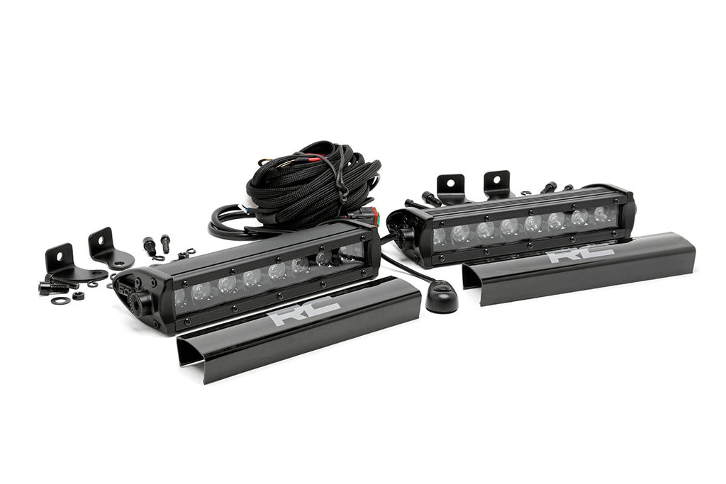 8 Inch Black Series LED Light Bar | Single Row | Pair by Rough Country