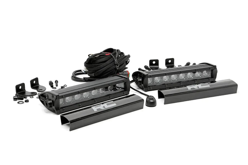 8 Inch Black Series LED Light Bar | Single Row | Pair by Rough Country