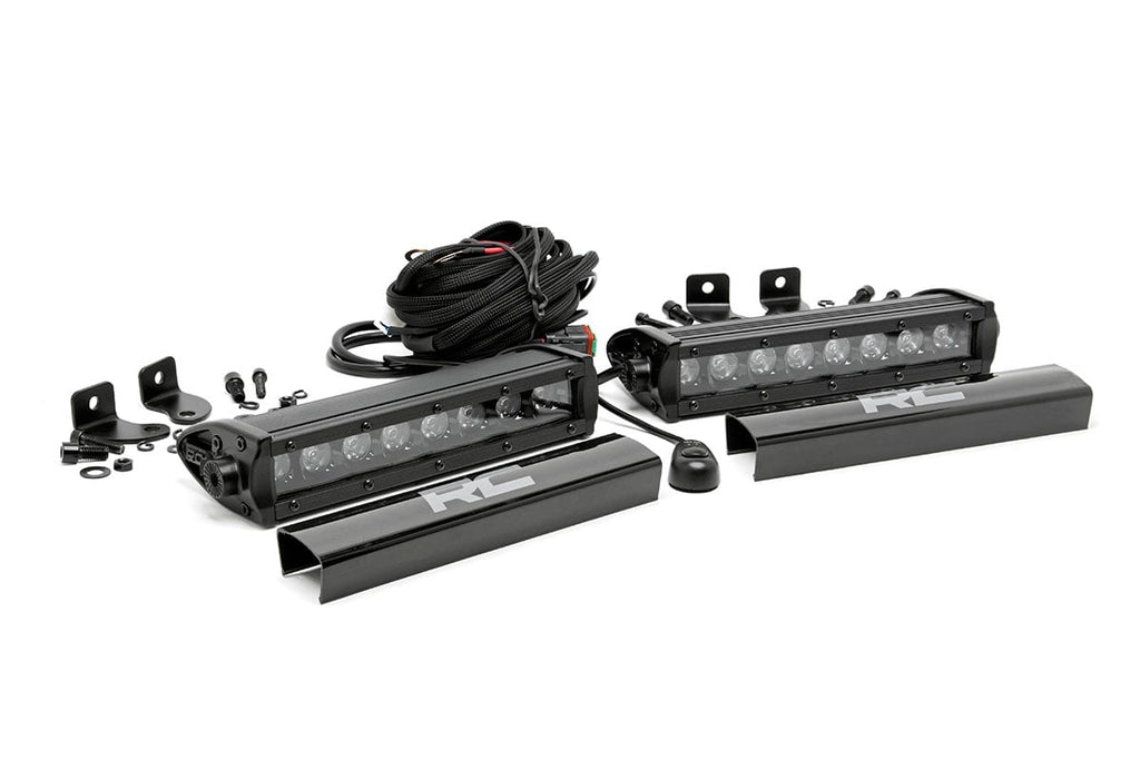 8 Inch Black Series LED Light Bar | Single Row | Pair by Rough Country