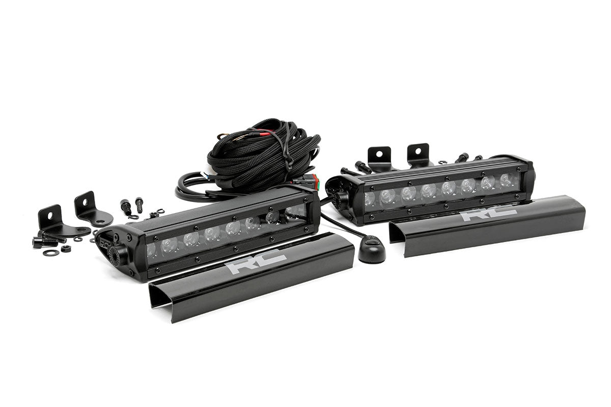 8 Inch Black Series LED Light Bar | Single Row | Pair by Rough Country