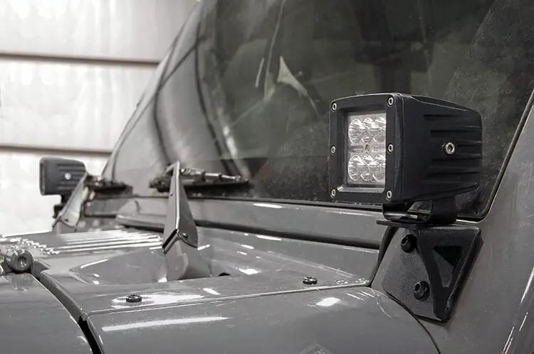 LED Light Mount | Lower Windshield | Pod | Jeep Wrangler JK/Wrangler Unlimited (07-18)