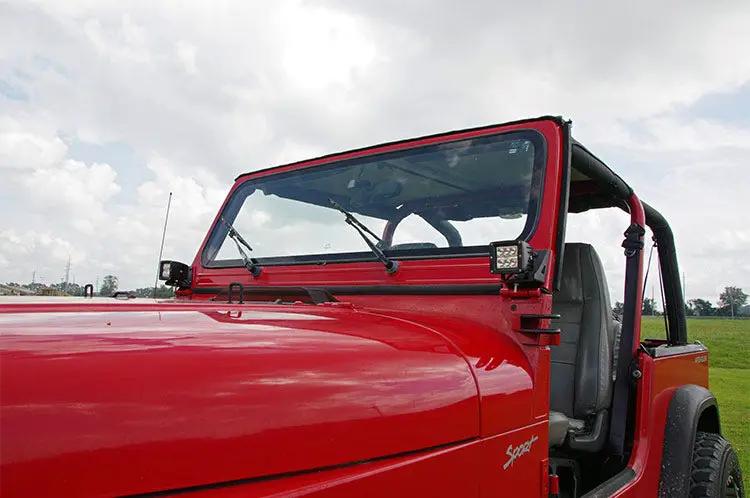 LED Light Mount | Lower Windshield | Pod Pair | Jeep Wrangler YJ 4WD (87-95) by Rough Country