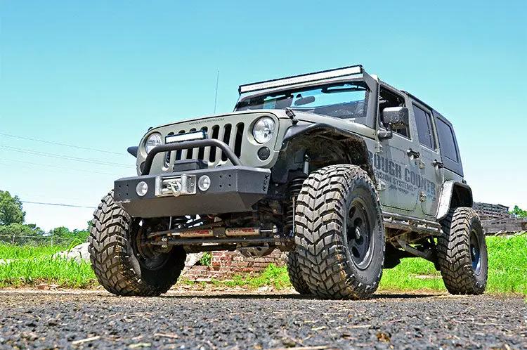 LED Light Kit | Windshield | 50" Spectrum Dual Row | Jeep Wrangler JK/Wrangler Unlimited (07-18) by Rough Country