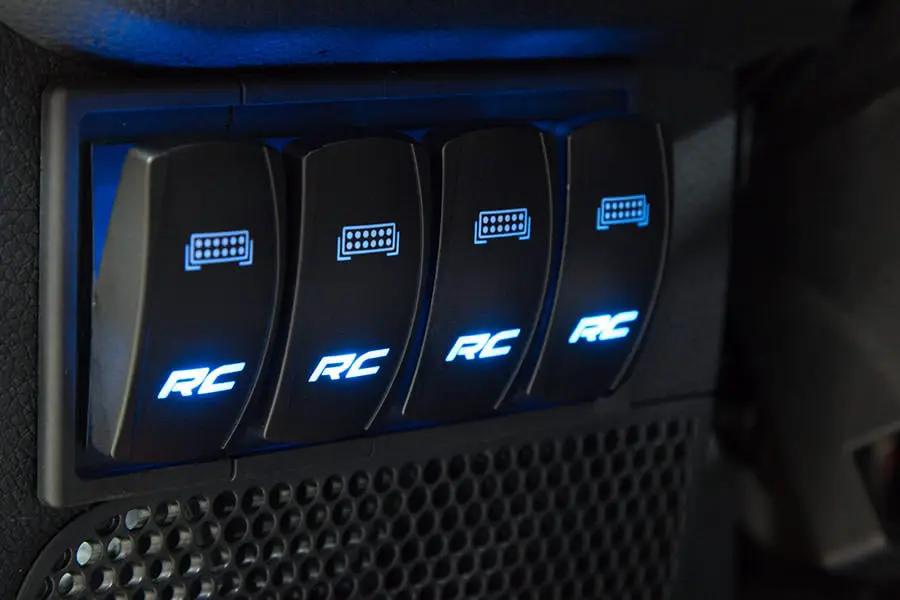 Rocker Switch | 2x1 with Logo | Blue Back Light by Rough Country
