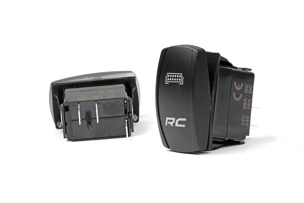 Rocker Switch | 2x1 with Logo | Blue Back Light by Rough Country