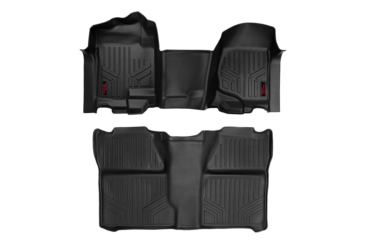 Floor Mats | FR & RR | OV Hump | Crew | Chevy/GMC 1500/2500HD (07-14) by Rough Country