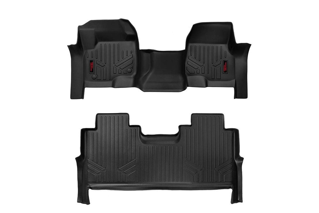 Floor Mats | FR & RR | FR Bench | Ford F-250/F-350 Super Duty 2WD/4WD (17-26) by Rough Country