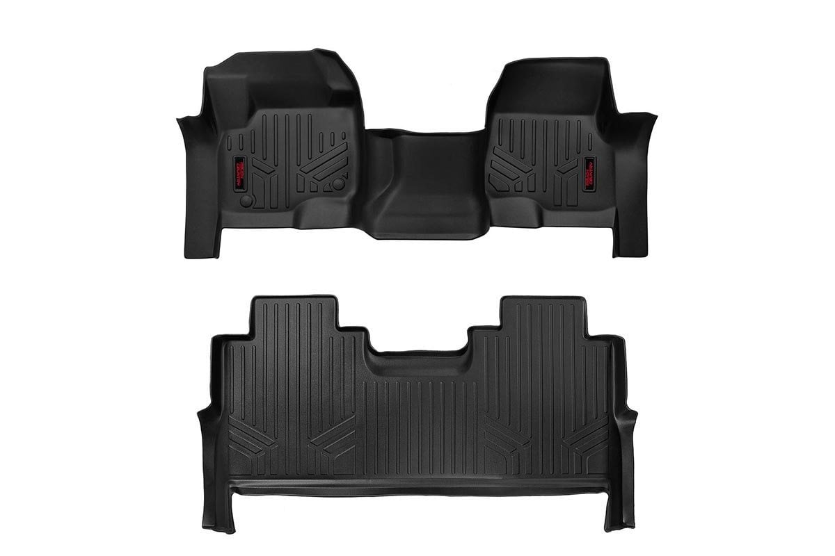 Floor Mats | FR & RR | FR Bench | Ford F-250/F-350 Super Duty 2WD/4WD (17-26) by Rough Country