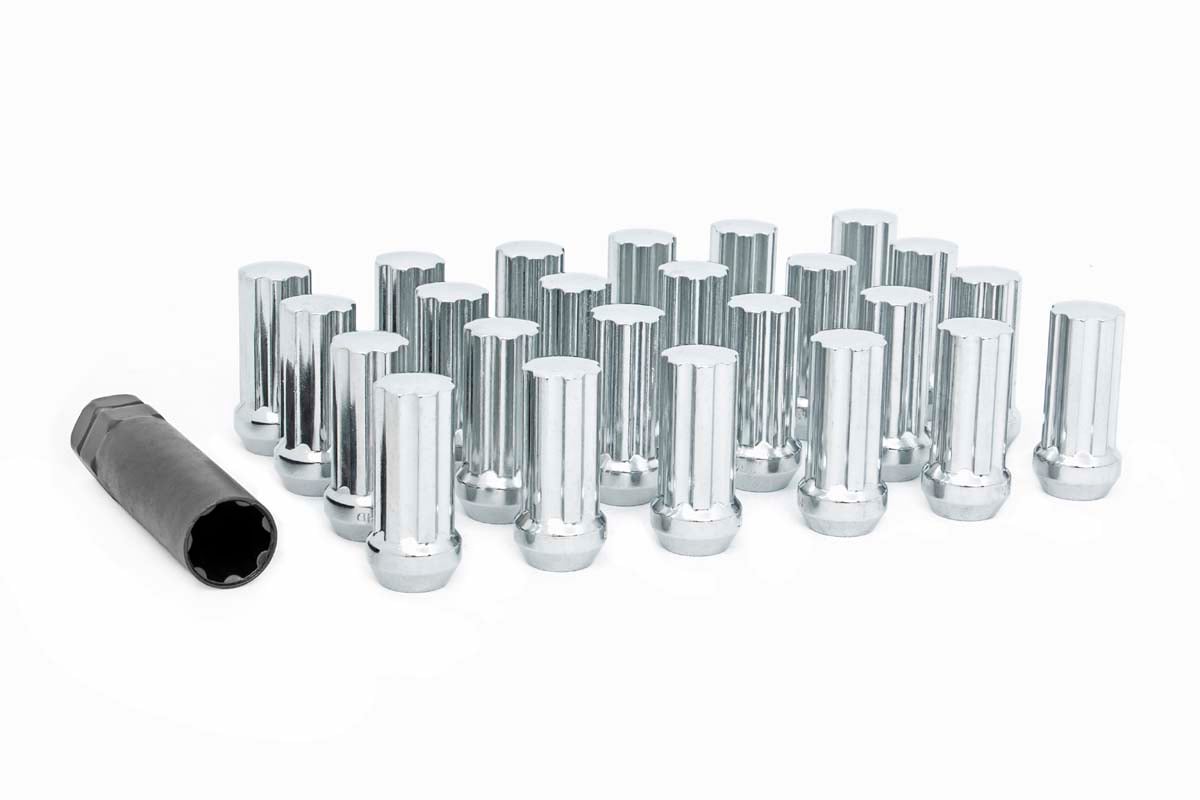 M14 x 1.5 Lug Nut Set of 24 | Chrome by Rough Country