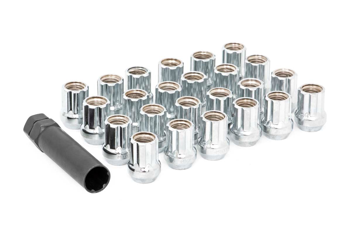 M14 x 2.0 Lug Nut Set of 32 | Chrome | Open End by Rough Country