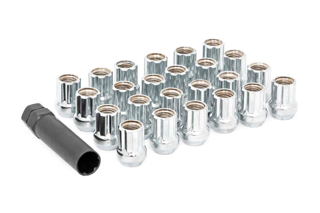 Lug Nut Set | M12x1.25 | 24 Qty | Chrome | Open End by Rough Country