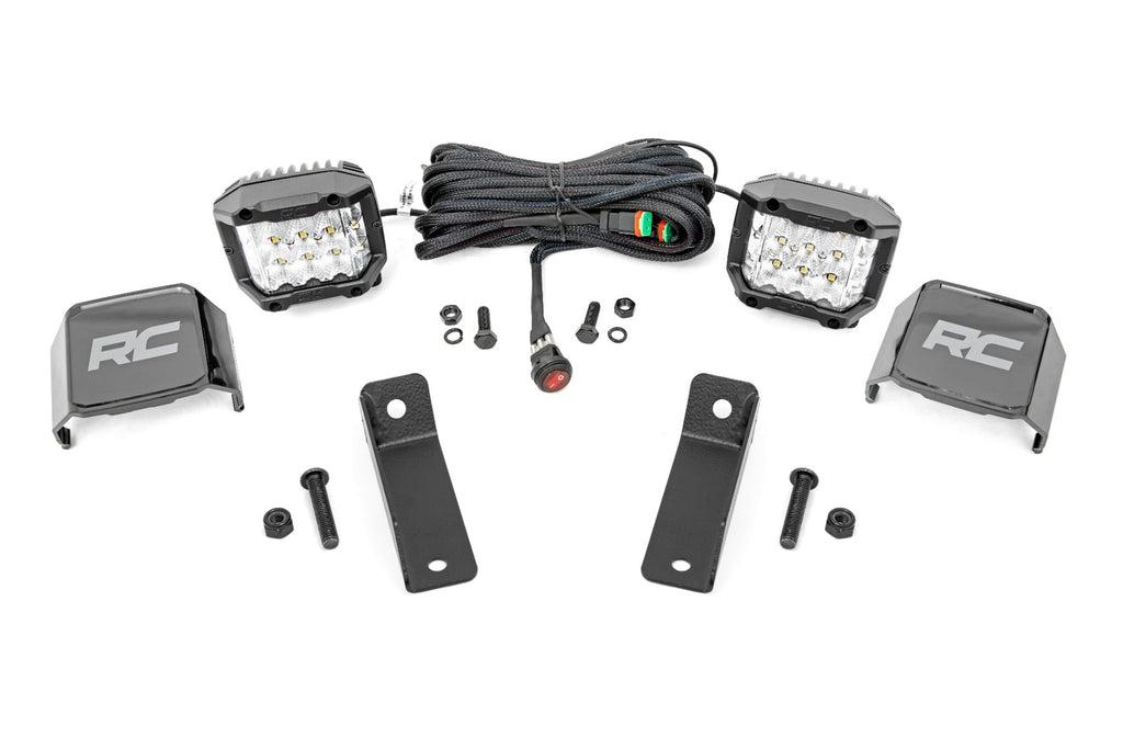 LED Light Kit | Rear Mount | 2" Chrome Pair | Wide Angle | Can-Am Maverick Sport 1000R by Rough Country