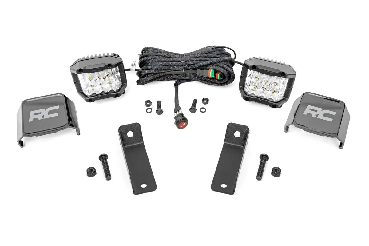 LED Light Kit | Rear Mount | 2" Chrome Pair | Wide Angle | Can-Am Maverick Sport 1000R by Rough Country