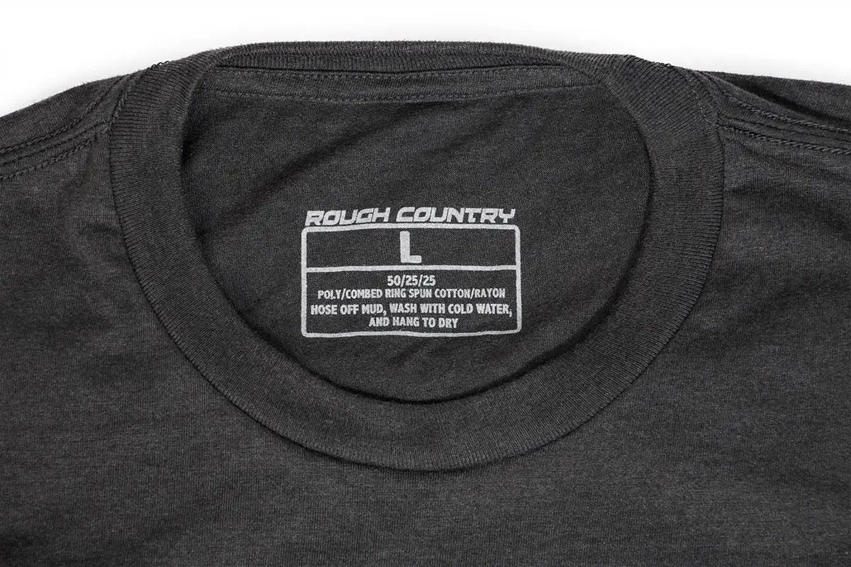 Rough Country T-Shirt | Horizontal Tread | Grey | LG by Rough Country