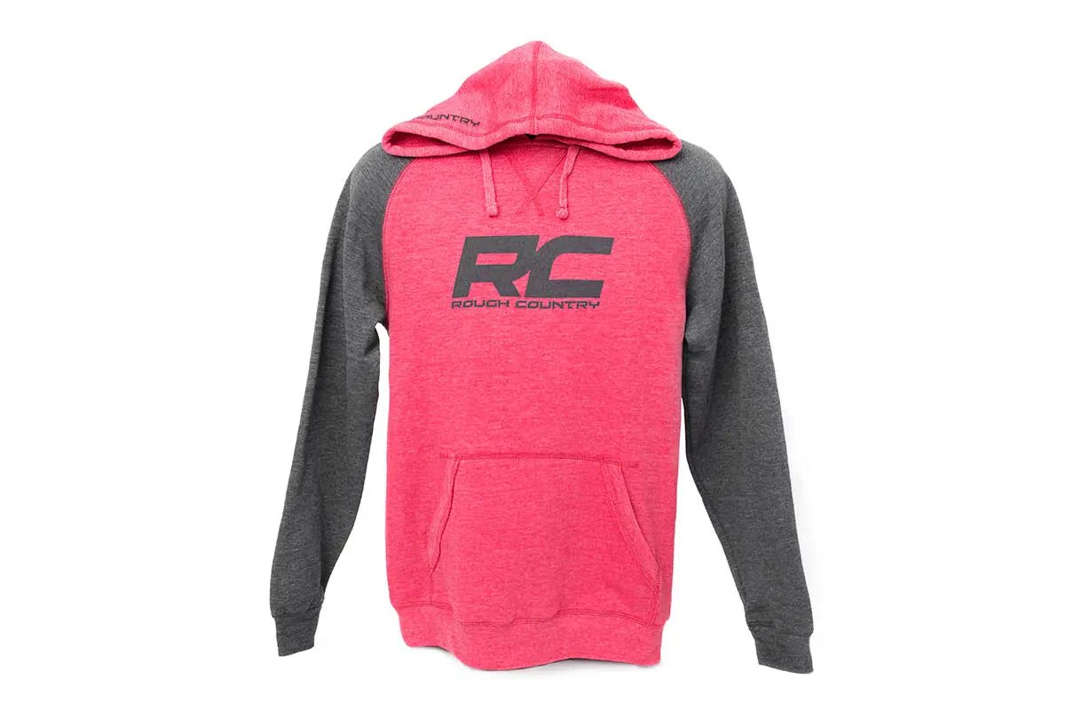 Rough Country Hoodie | Heater | Red/Gray | SM by Rough Country