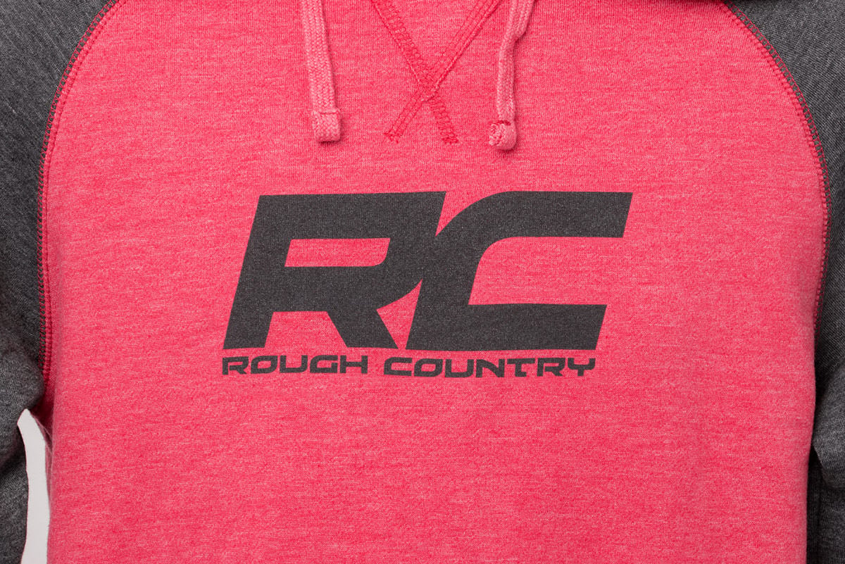 Rough Country Hoodie | Heater | Red/Gray | XL by Rough Country