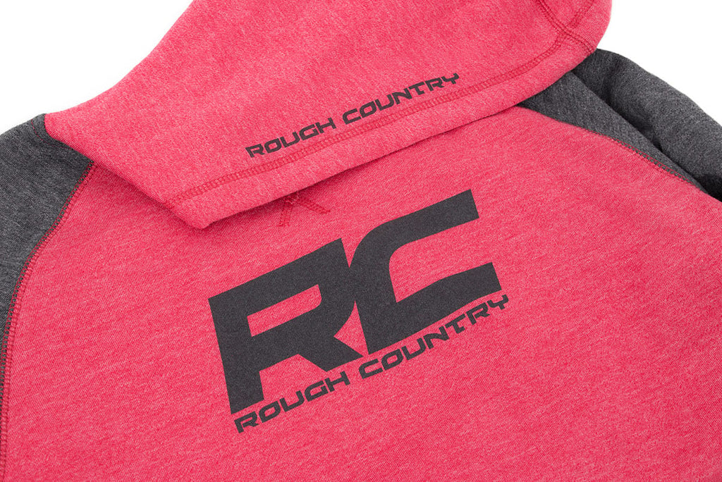 Rough Country Hoodie | Heater | Red/Gray | 2XL by Rough Country