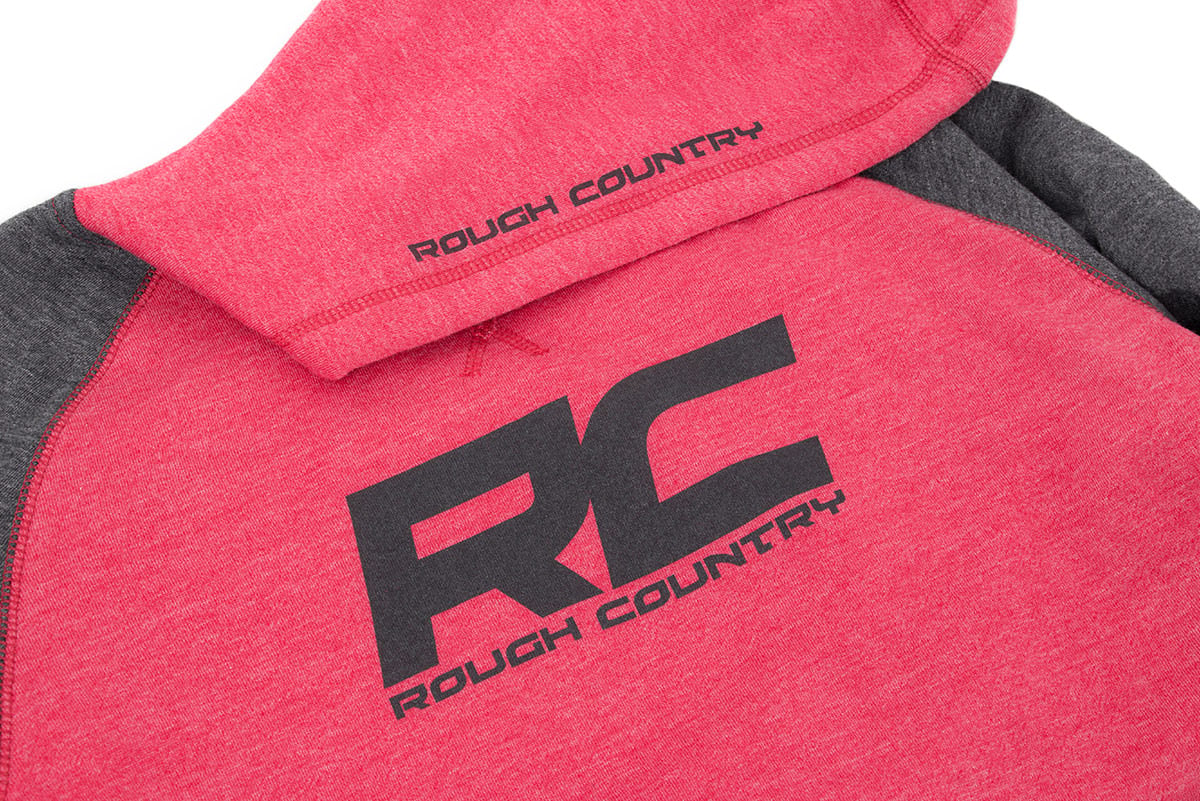 Rough Country Hoodie | Heater | Red/Gray | XL by Rough Country