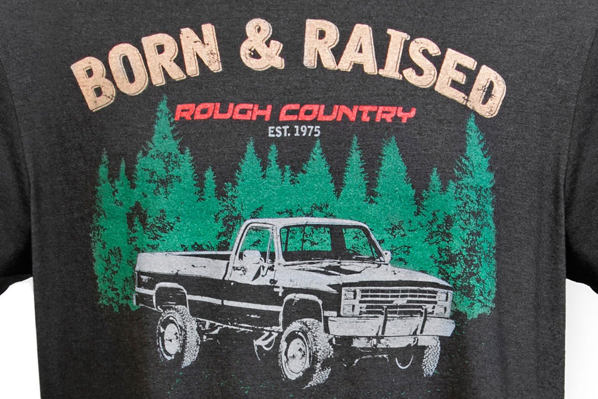 Rough Country T-Shirt | Born & Raised | Black | MD by Rough Country