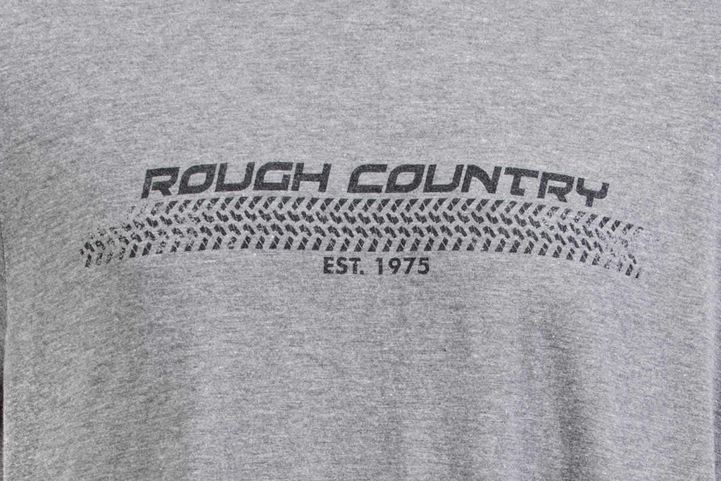 Rough Country T-Shirt | Horizontal Tread | Grey | LG by Rough Country