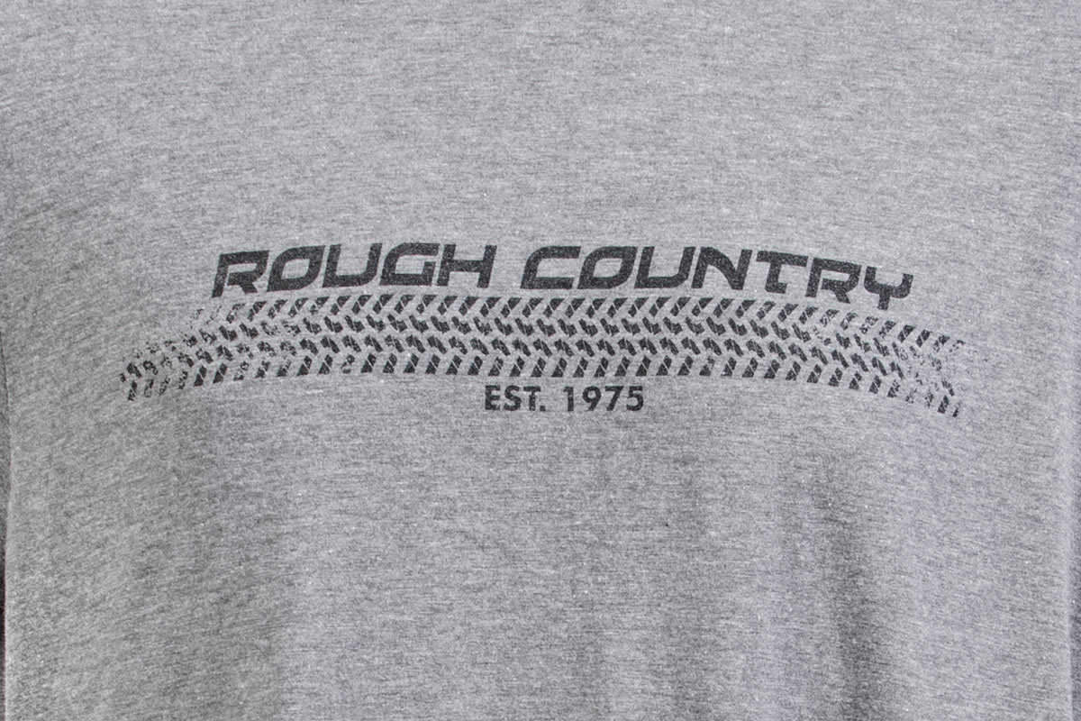 Rough Country T-Shirt | Horizontal Tread | Grey | LG by Rough Country