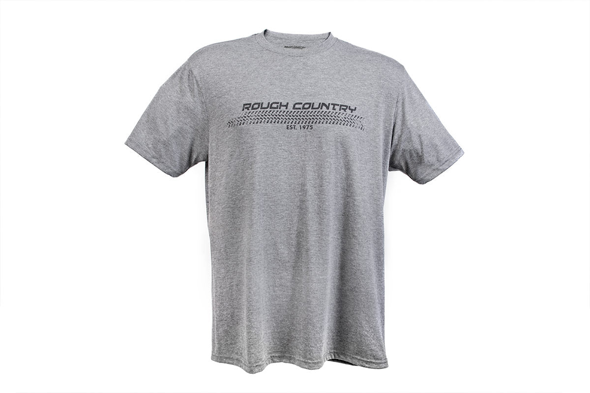Rough Country T-Shirt | Horizontal Tread | Grey | LG by Rough Country