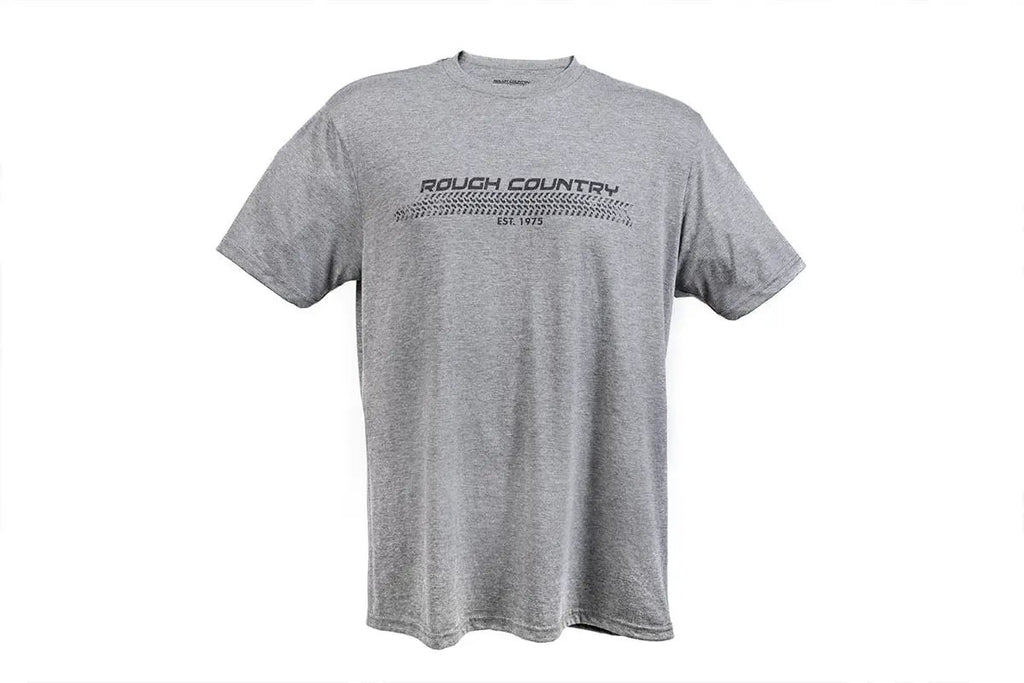 Rough Country T-Shirt | Horizontal Tread | Grey | 3XL by Rough Country