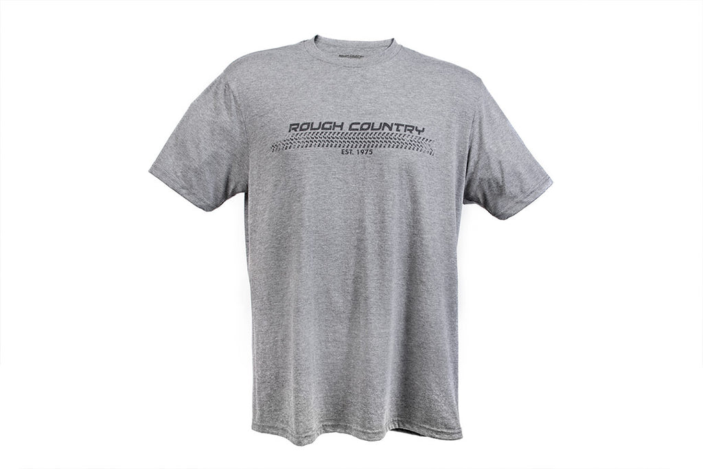 Rough Country T-Shirt | Horizontal Tread | Grey | 2XL by Rough Country