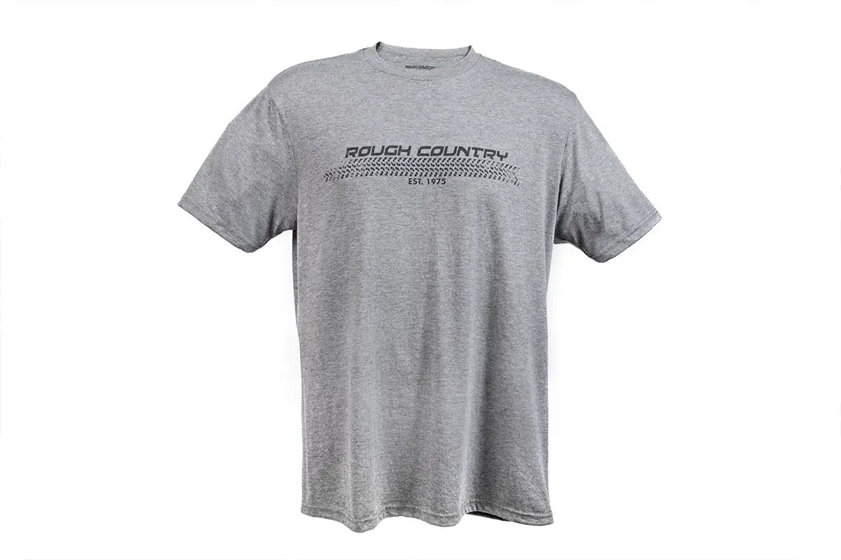 Rough Country T-Shirt | Horizontal Tread | Grey | LG by Rough Country