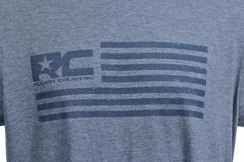 Rough Country T-Shirt | American Flag | Blue | 3XL by Rough Country