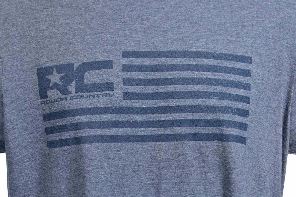 Rough Country T-Shirt | American Flag | Blue | 3XL by Rough Country
