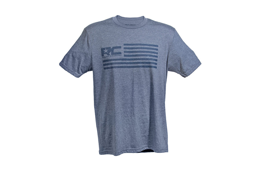 Rough Country T-Shirt | American Flag | Blue | LG by Rough Country