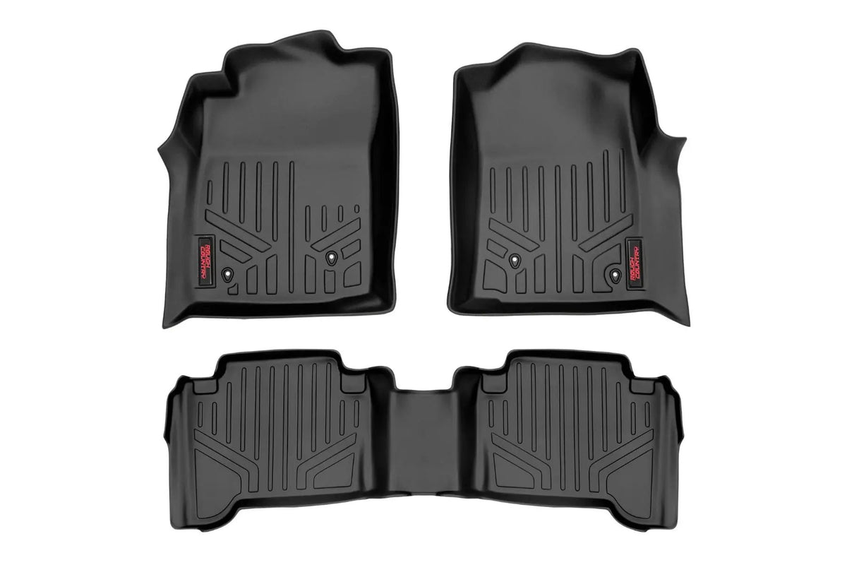 Floor Mats | Front and Rear | Double Cab | Toyota Tacoma 2WD/4WD (2005-2011) by Rough Country