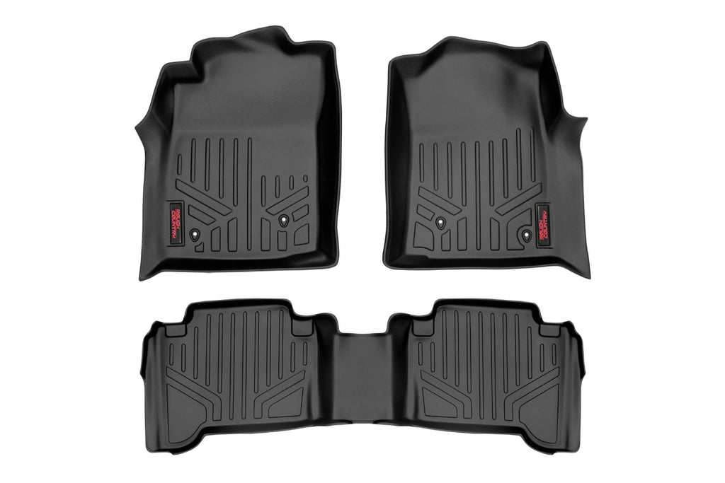 Floor Mats | Front and Rear | Double Cab | Toyota Tacoma 2WD/4WD (2005-2011) by Rough Country