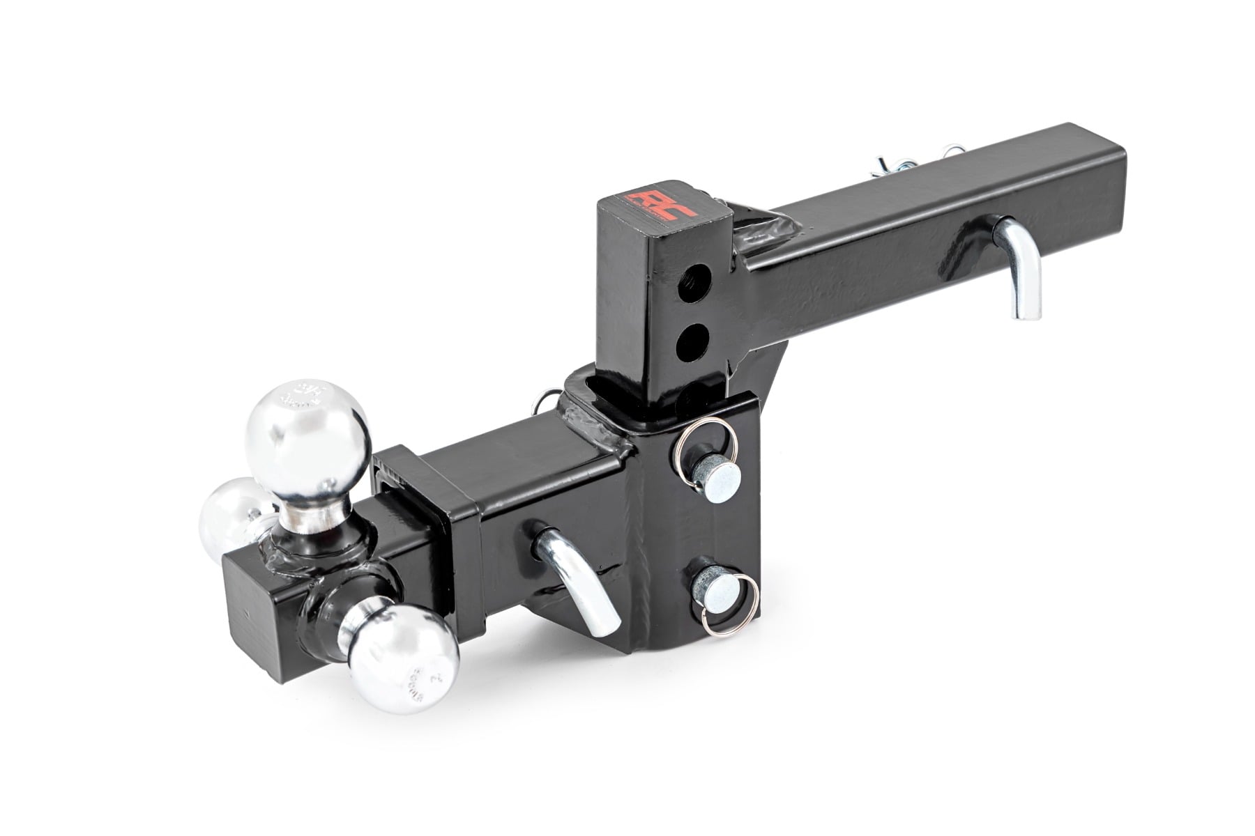 Adjustable Trailer Hitch | 6 Inch Drop | Multi-Ball Mount | Fits 2 Inch Receiver by Rough Country