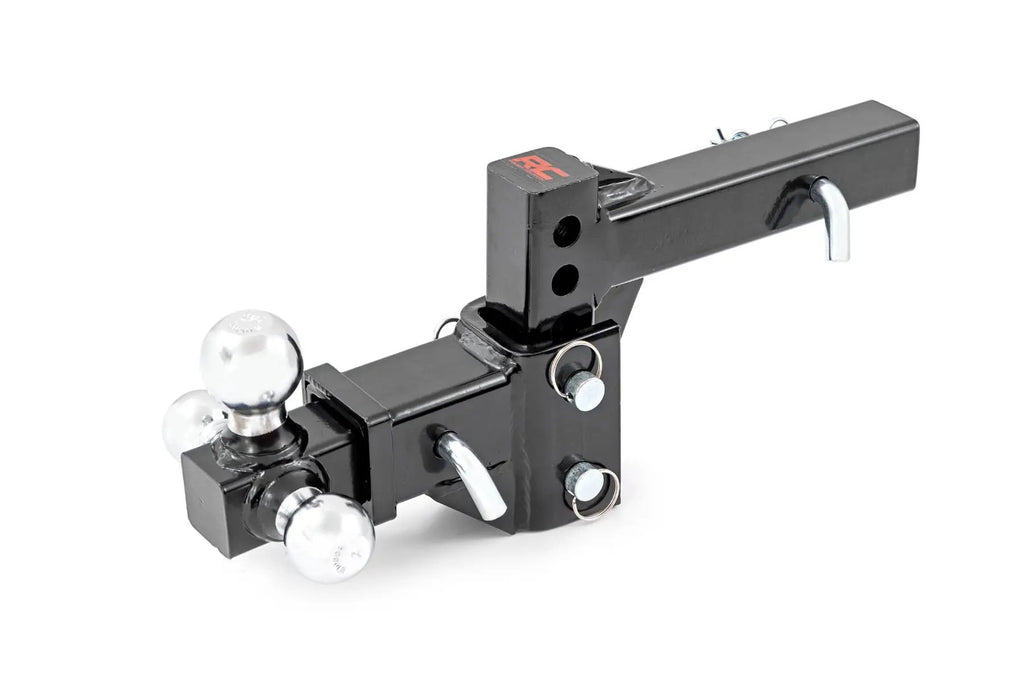 Adjustable Trailer Hitch | 6 Inch Drop | Multi-Ball Mount | Fits 2 Inch Receiver by Rough Country