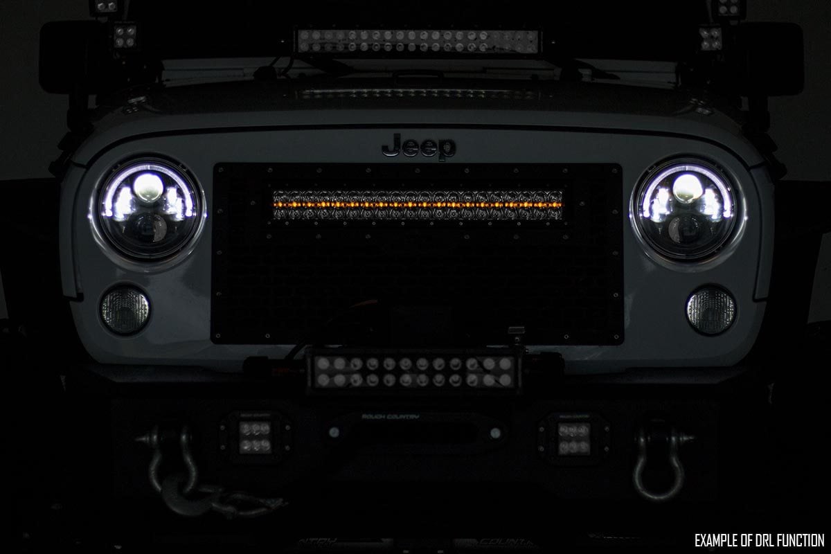 20 Inch Black Series LED Light Bar | Dual Row | Amber DRL by Rough Country