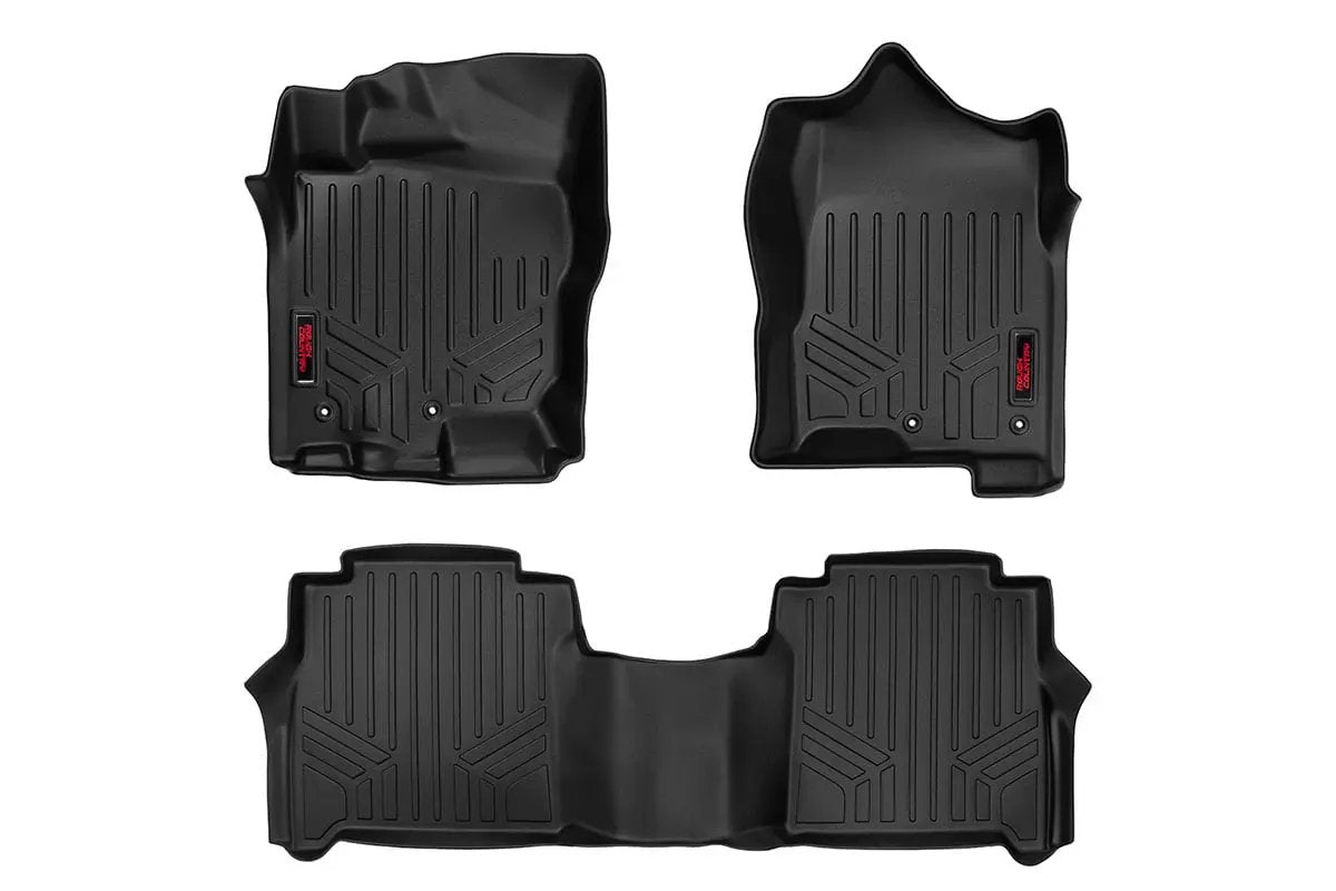 Floor Mats | FR & RR | Crew Cab | Nissan Titan (17-24)/Titan XD (16-24) by Rough Country