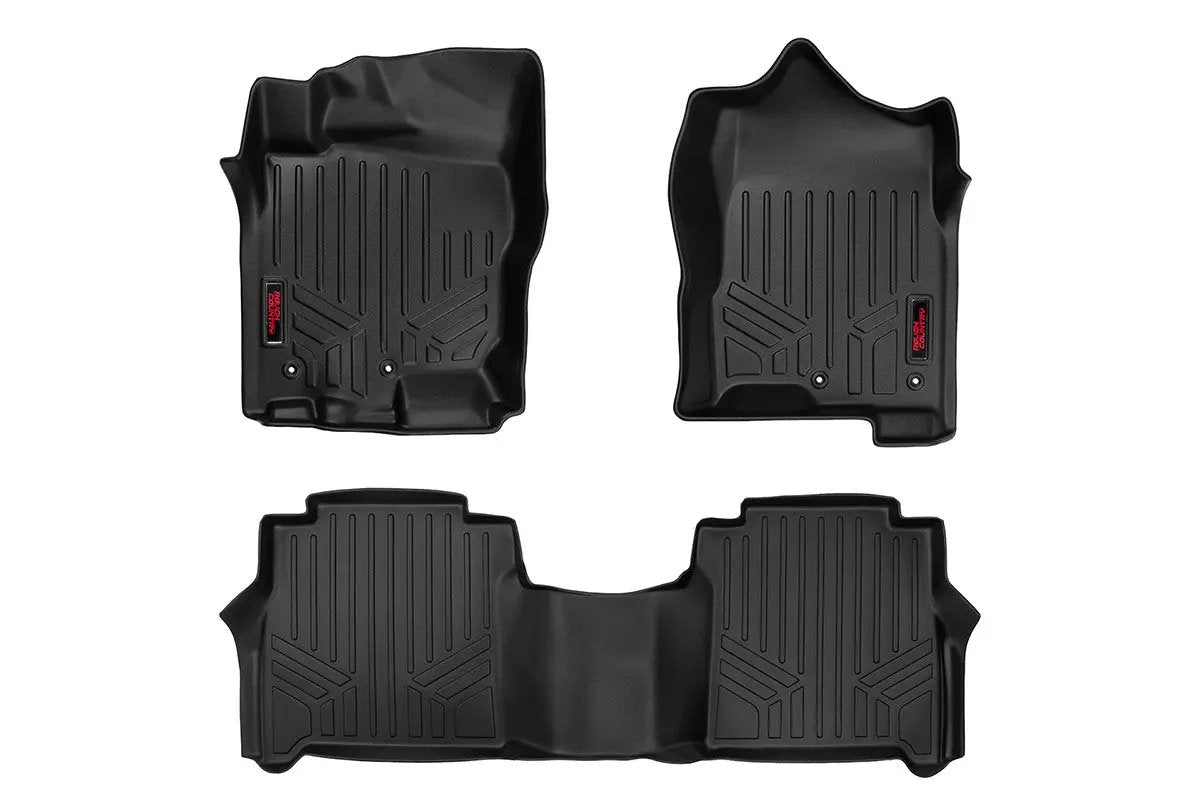 Floor Mats | FR & RR | Crew Cab | Nissan Titan (17-24)/Titan XD (16-24) by Rough Country