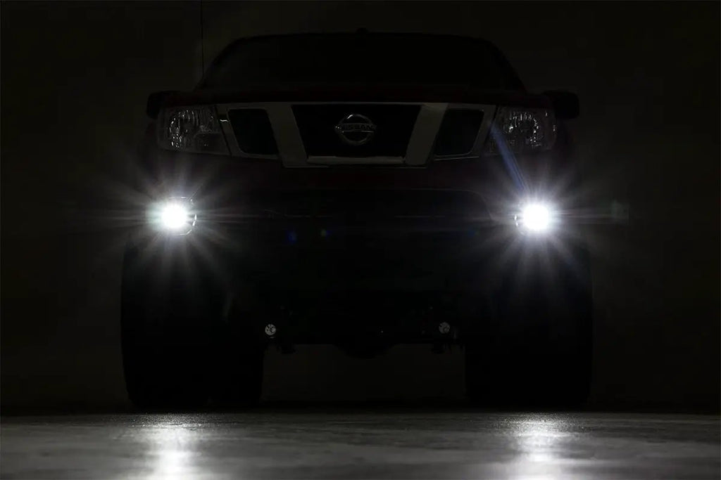 LED Light Kit | Fog Mount | 2" Black Pair | Spot | Nissan Frontier (05-20) by Rough Country