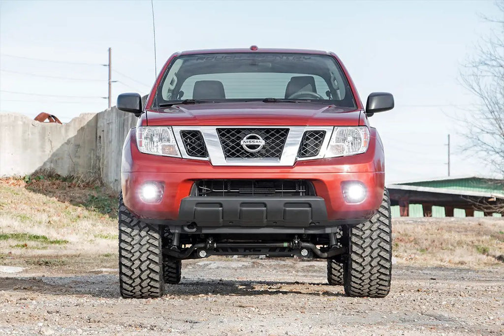 LED Light Kit | Fog Mount | 2" Black Pair | Spot | Nissan Frontier (05-20) by Rough Country