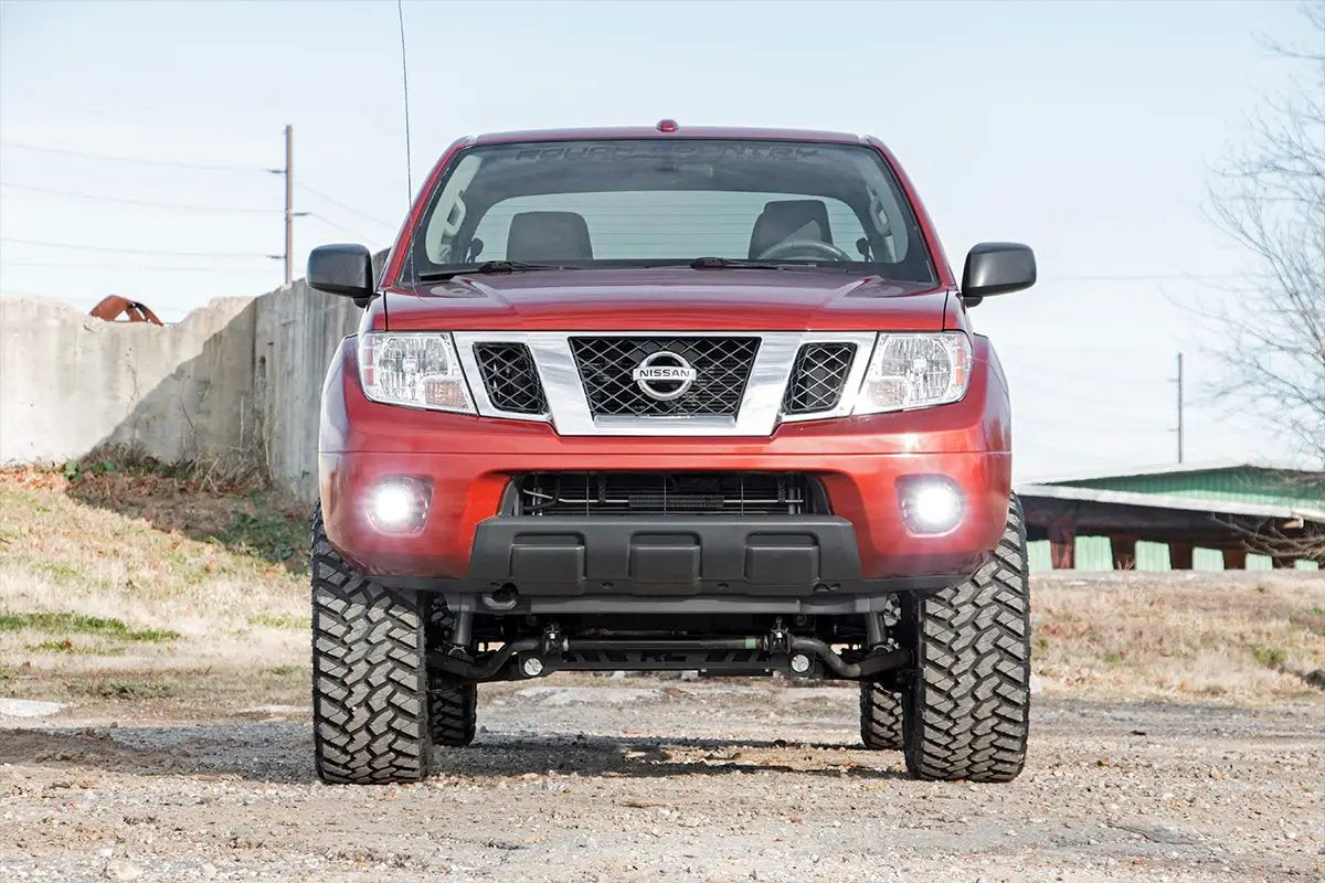 LED Light Kit | Fog Mount | 2" Black Pair | Spot | Nissan Frontier (05-20) by Rough Country