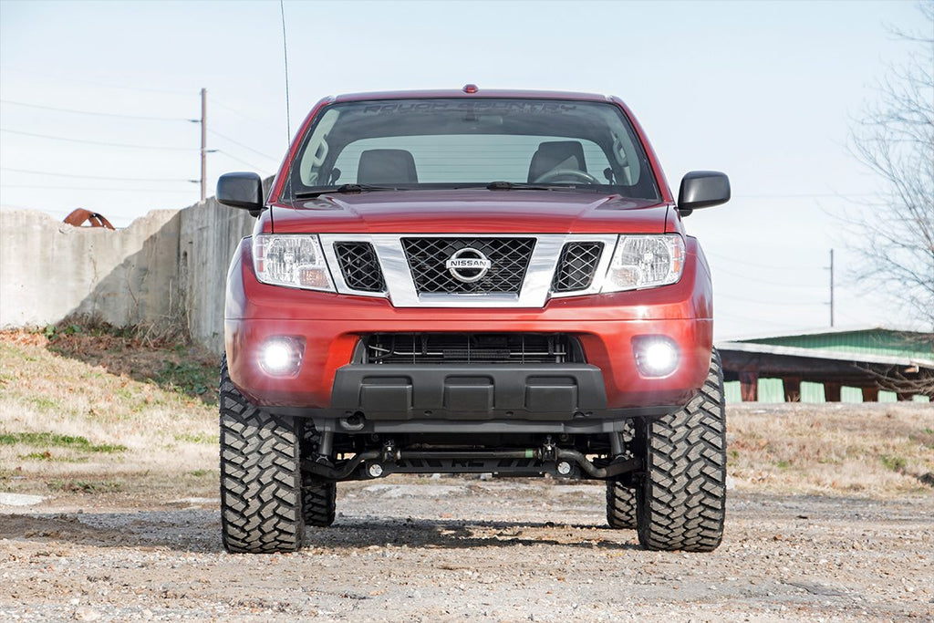 LED Light Kit | Fog Mount | 2" Black Pair | Spot | Nissan Frontier (05-20) by Rough Country