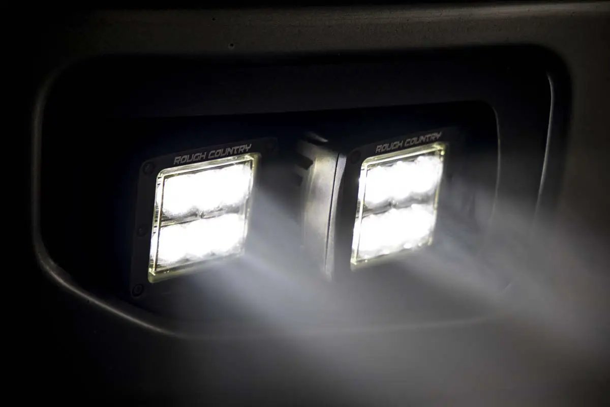 LED Light Kit | Fog Mount | Dual 2" Black Pairs | Spot/Flood | Ford F-150 (15-17) by Rough Country