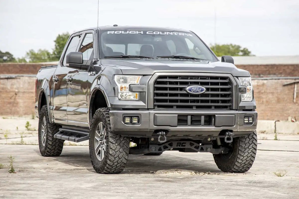 LED Light Kit | Fog Mount | Dual 2" Black Pairs | SAE | Ford F-150 (15-17) by Rough Country
