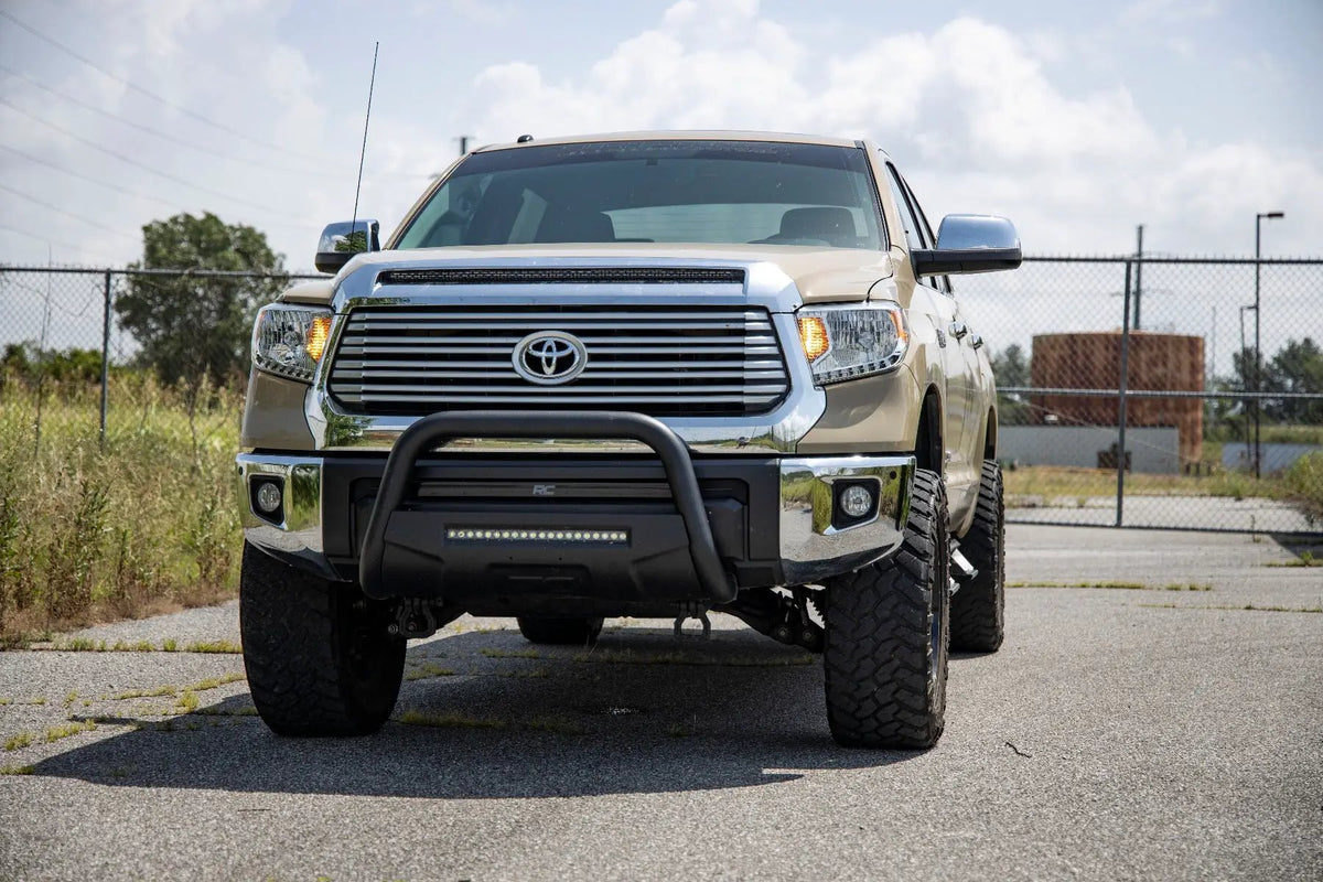 LED Light Kit | Hood Bulge | 40" White/Amber Strip | Toyota Tundra (14-21) by Rough Country
