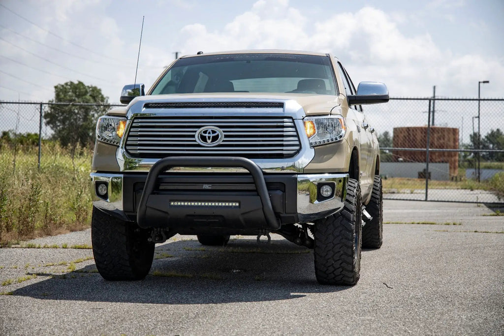 LED Light Kit | Hood Bulge | 40" White/Amber Strip | Toyota Tundra (14-21) by Rough Country
