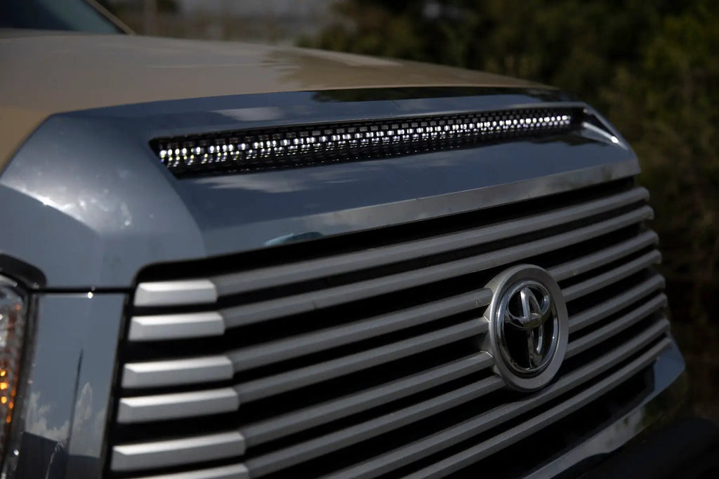 LED Light Kit | Hood Bulge | 40" White/Amber Strip | Toyota Tundra (14-21) by Rough Country