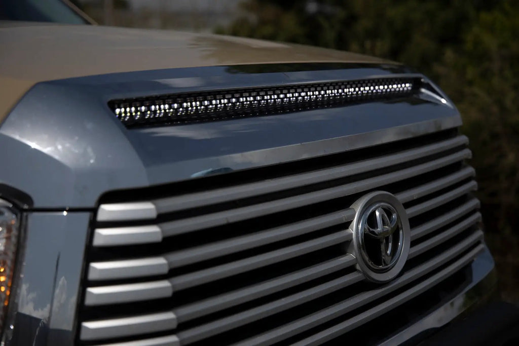 LED Light Kit | Hood Bulge | 40" White/Amber Strip | Toyota Tundra (14-21) by Rough Country
