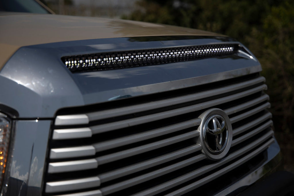 LED Light Kit | Hood Bulge | 40" White/Amber Strip | Toyota Tundra (14-21) by Rough Country
